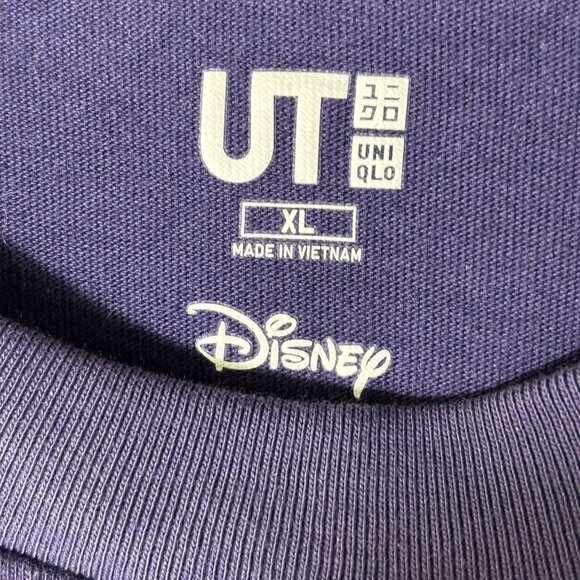 Disney X Uniqlo UT Stained Glass Mickey Graphic Tee purple XL 100% Cotton Made I - Picture 2 of 7
